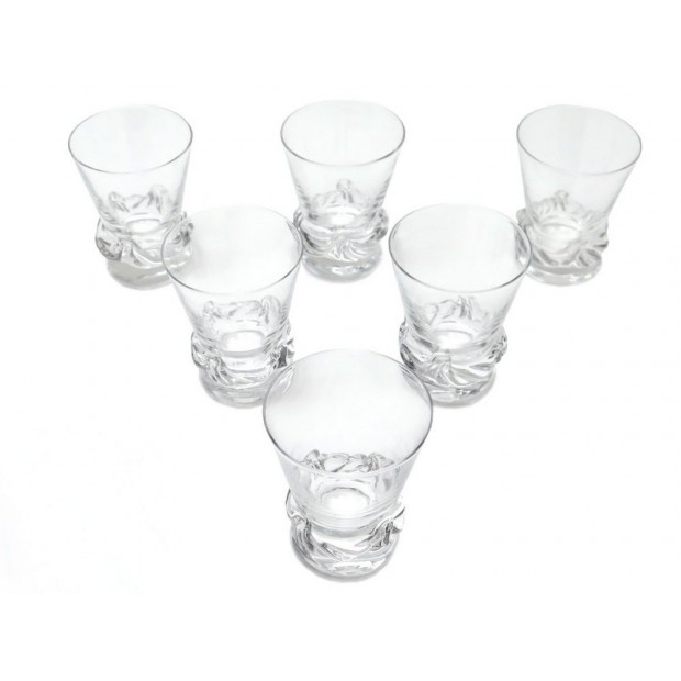 SERVICE LOT DE 6 VERRES A PORTO EAU DAUM SORCY EN CRISTAL SET OF GLASSES