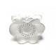 NEUF BOUGEOIR LALIQUE 3 FLEURS ANEMONES EN CRISTAL TRANSPARENT CANDLESTICK 620€