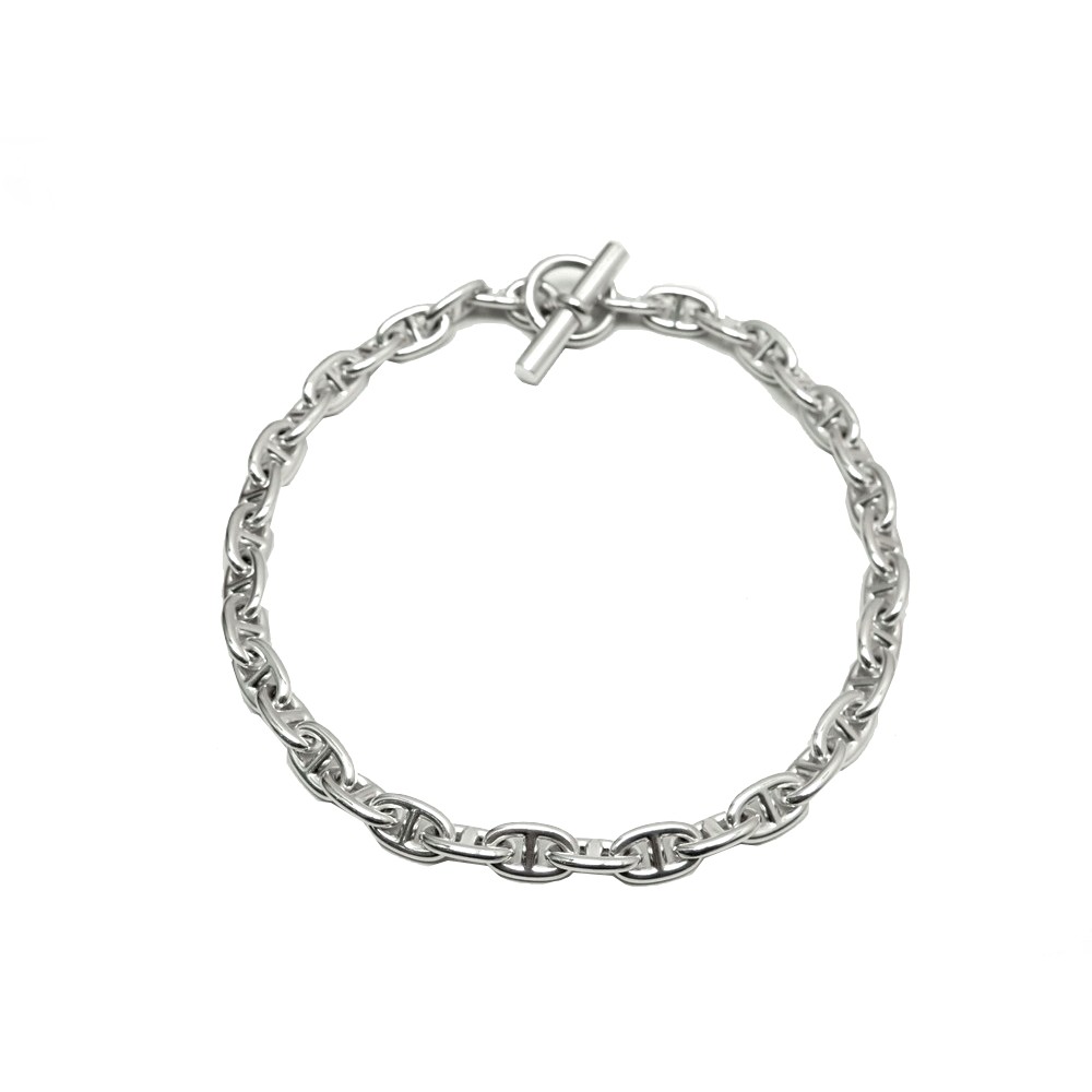 collier hermes chaine d'ancre large en argent