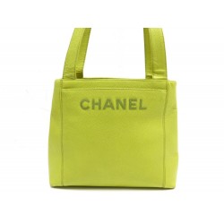 SAC A MAIN CHANEL CABAS EN CUIR GRAINE CAVIAR VERT PORTE EPAULE HAND BAG 2800€