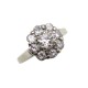 BAGUE MARQUISE T 47 EN OR BLANC 4.4GR SERTIE DE 10 DIAMANTS 1.58CT DIAMONDS RING