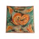 NEUF FOULARD HERMES LES FEUX DU CIEL EN SOIE ORANGE CARRE 90 CM SILK SCARF 350€