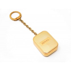 PORTE CLE HERMES BOITE A MUSIQUE REUGE STE CROIX PLAQUE OR MUSIC BOX KEY RING