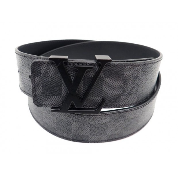 Louis Vuitton Damier Graphite Initials Men's Belt M9808, 42 in