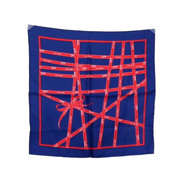NEUF FOULARD HERMES BOLDUC JEAN LOUIS DUMAS GAVROCHE SOIE BLEU SILK SCARF 160€