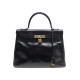 VINTAGE SAC A MAIN HERMES KELLY SELLIER 32 EN CUIR BOX NOIR BLACK HAND BAG 7500€