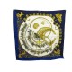 FOULARD HERMES LA PROMENADE DE LONGCHAMPS & LES CAVALIERS D'OR CARRE SOIE SCARF