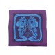 NEUF FOULARD HERMES GAVROCHE BRIDES DE GALA BRODE MAIN EN SOIE VIOLET SCARF 170€