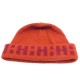 NEUF BONNET HERMES RAJASTAN MOTIF H TAILLE L CACHEMIRE ORANGE CASHMERE CAP 310€