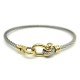 VINTAGE BRACELET FRED FORCE 10 EN OR JAUNE & ACIER 