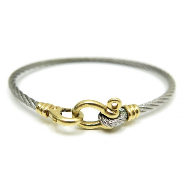 bracelet fred force 10 en acier or jaune 18k