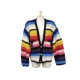 VINTAGE GILET SONIA RYKIEL CARDIGAN RAYE S 36 EN LAINE MULTICOLORE PULL 890€