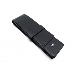 NEUF ETUI MONTBLANC POUR 2 STYLOS MEISTERSTUCK PLUME BILLE EN CUIR PEN CASE 140€