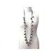 COLLIER BURBERRY SAUTOIR LONG AVEC BOULES ARGENTEES PENDANT + BOITE 315€