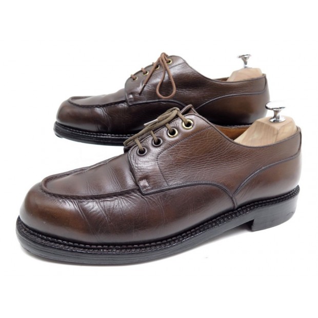 VINTAGE CHAUSSURES JM WESTON GOLF 841 8.5E 42.5 CUIR MARRON 