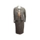 TAILLEUR CHANEL VESTE + CHEMISIER + JUPE 38 M EN TWEED GRIS MARRON BLOUSON 6500€