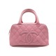 SAC A MAIN CHANEL BOWLING BOSTON 27 CM EN CUIR CAVIAR ROSE HAND BAG PURSE 3950€