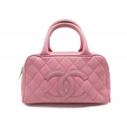 SAC A MAIN CHANEL BOSTON CUIR CAVIAR 27 CM 