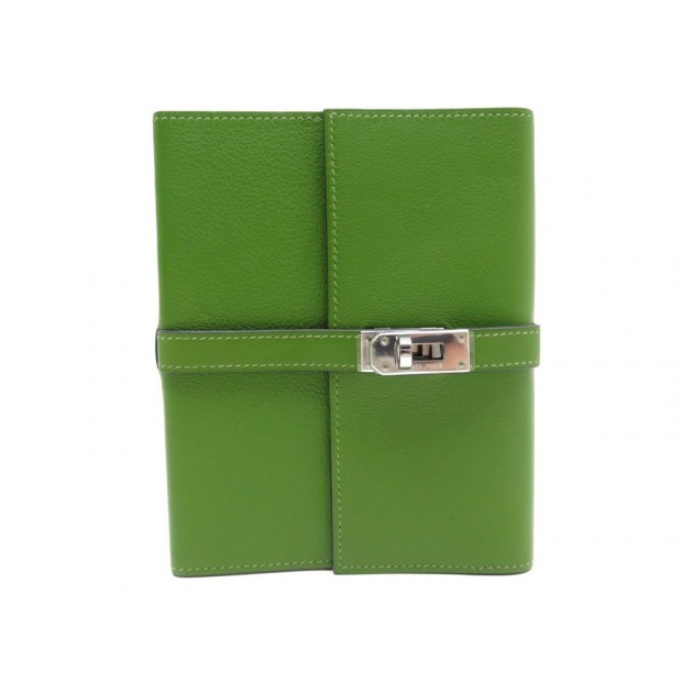 NEUF CAHIER HERMES KELLY SECRET EN CUIR EVERGRAIN VERT BLOC NOTE BOOK