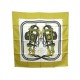 NEUF FOULARD HERMES BRIDES DE GALA EN SOIE JAUNE CARRE 90 CM SILK SCARF 350€