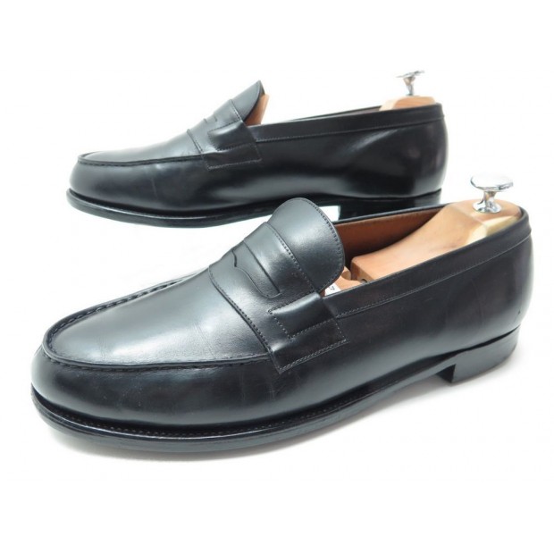 CHAUSSURES JM WESTON MOCASSINS 180 8E 42 42.5 CUIR BOX NOIR LOAFERS SHOES 590€