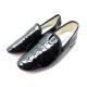 NEUF CHAUSSURES REPETTO MOCASSINS MICHAEL 38.5 EN CUIR NOIR VERNIS 235 