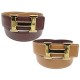 CEINTURE HERMES CONSTANCE BOUCLE DORE & CUIR REVERSIBLE NOIR & MARRON T 75 