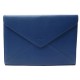 NEUF POCHETTE A MAIN BERLUTI ENVELOPPE EN CUIR BLEU SAC ZIPPE CLUTCH 750€