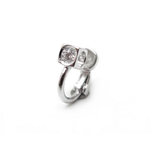 NEUF CLIP D'OREILLE DINH VAN LE CUBE BOUCLE EN DIAMANT & OR BLANC EARRING 650€