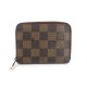 PORTE MONNAIE LOUIS VUITTON ZIPPY TOILE DAMIER EBENE + FACTURE 