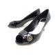 NEUF CHAUSSURES CHRISTIAN DIOR ESCARPINS 38.5 EN CUIR VERNI NOIR PUMP SHOES 470€