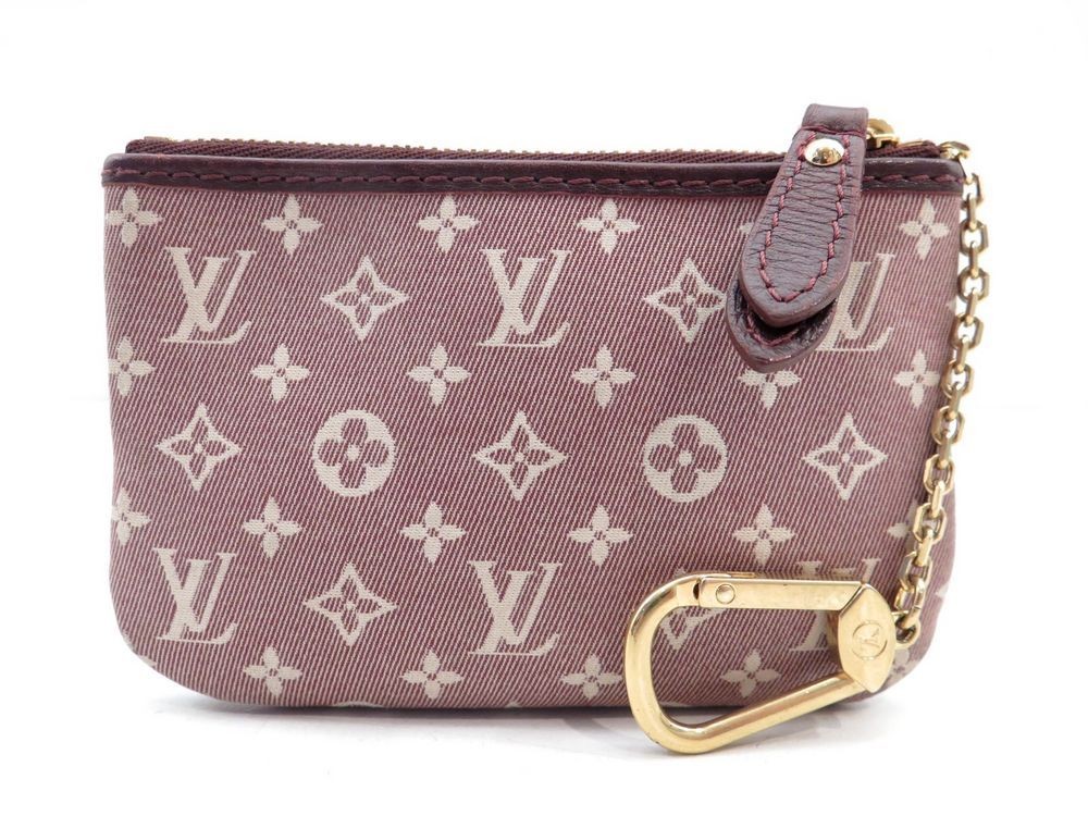 Louis Vuitton Rare Monogram Mini Lin Key Pouch Pochette Cles