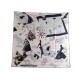 NEUF FOULARD CHRISTIAN DIOR MOTIF LADY SOIE ROSE 