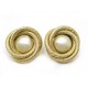 VINTAGE BOUCLES D'OREILLES CHANEL METAL DORE PERLES GOLDEN & PEARL EARRINGS 340€