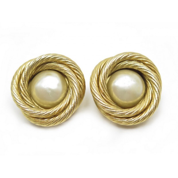 vintage chanel earrings pearl