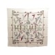 FOULARD HERMES ALPHABET 3 EN CACHEMIRE ET SOIE BEIGE CARRE 70 CM SILK SCARF 265€