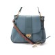 NEUF SAC A MAIN CHLOE LEXA CUIR BLEU 