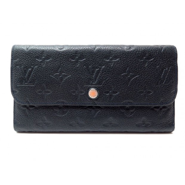 PORTEFEUILLE LOUIS VUITTON SARAH EN CUIR MONOGRAM EMPREINTE BLEU WALLET 625€