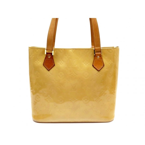 SAC A MAIN LOUIS VUITTON HOUSTON CUIR MONOGRAM VERNI JAUNE MOUTARDE BAG 1500€