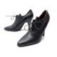 NEUF CHAUSSURES HERMES 38.5 ESCARPINS CUIR NOIR BOTTINES LOW BOOTS SHOES 695€