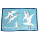 DRAP DE BAIN HERMES LES MOUETTES SERVIETTE DE PLAGE 145CM COTON BLEU TOWEL 420€