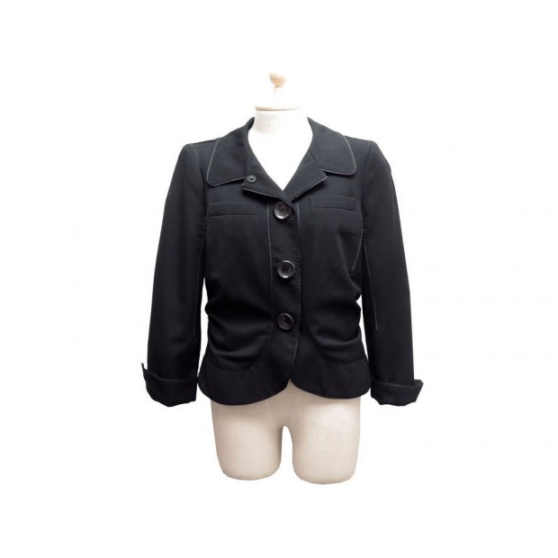 VESTE LOUIS VUITTON 3 BOUTONS 42 L LAINE NOIRE INTERIEUR MONOGRAM JACKET 2700€