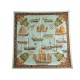 NEUF FOULARD HERMES JONQUES ET SAMPANS EN SOIE BLEUE CARRE 90 CM SILK SCARF 350€