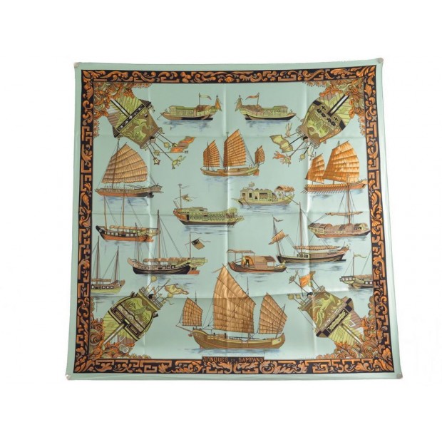 NEUF FOULARD HERMES JONCQUES ET SAMPANS 