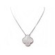 NEUF COLLIER VAN CLEEF & ARPELS MAGIC ALHAMBRA EN NACRE OR BLANC NECKLACE 4000€