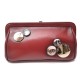 NEUF SAC A MAIN BOTTEGA VENETA POCHETTE EN CUIR ROUGE BRIQUE CLUTCH PURSE 1200€