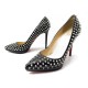 CHAUSSURES LOUBOUTIN PIGALLE SPIKE 40.5 CUIR NOIR 