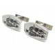 BOUTONS DE MANCHETTE CARTIER DRAGONS EN ARGENT MASSIF 