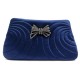 POCHETTE A MAIN DE SOIREE CHANEL LOGO CC STRASS SATIN BLEU SAC EVENING BAG 1500€