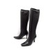 CHAUSSURES CHANEL BOTTES A TALONS 36.5 EN CUIR AGNEAU SOUPLE MARRON BOOTS 1200€